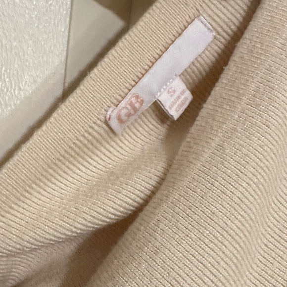 Gianni Bini Size Small Cream Long-Sleeve V-Neck Sweater Dress - Picture 8 of 8